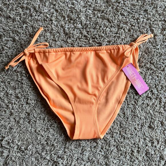 NWT! Juniors' Ninety-Nine° Tunnel Side-Tie Orange Bikini Bottoms Size X-Large - Picture 6 of 6